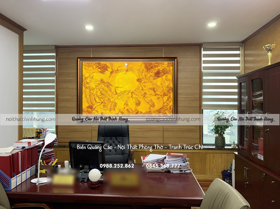 Tranh Trúc Chỉ Phòng Thờ 21 tranh truc chi phong khach ngang